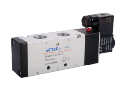 4V41015CT AIRTAC CONTROL VALVE, 4V4 SERIES, SINGLE SOLENOID 4 WAY 2 POSITION  110VAC, 1/2"NPT, DIN